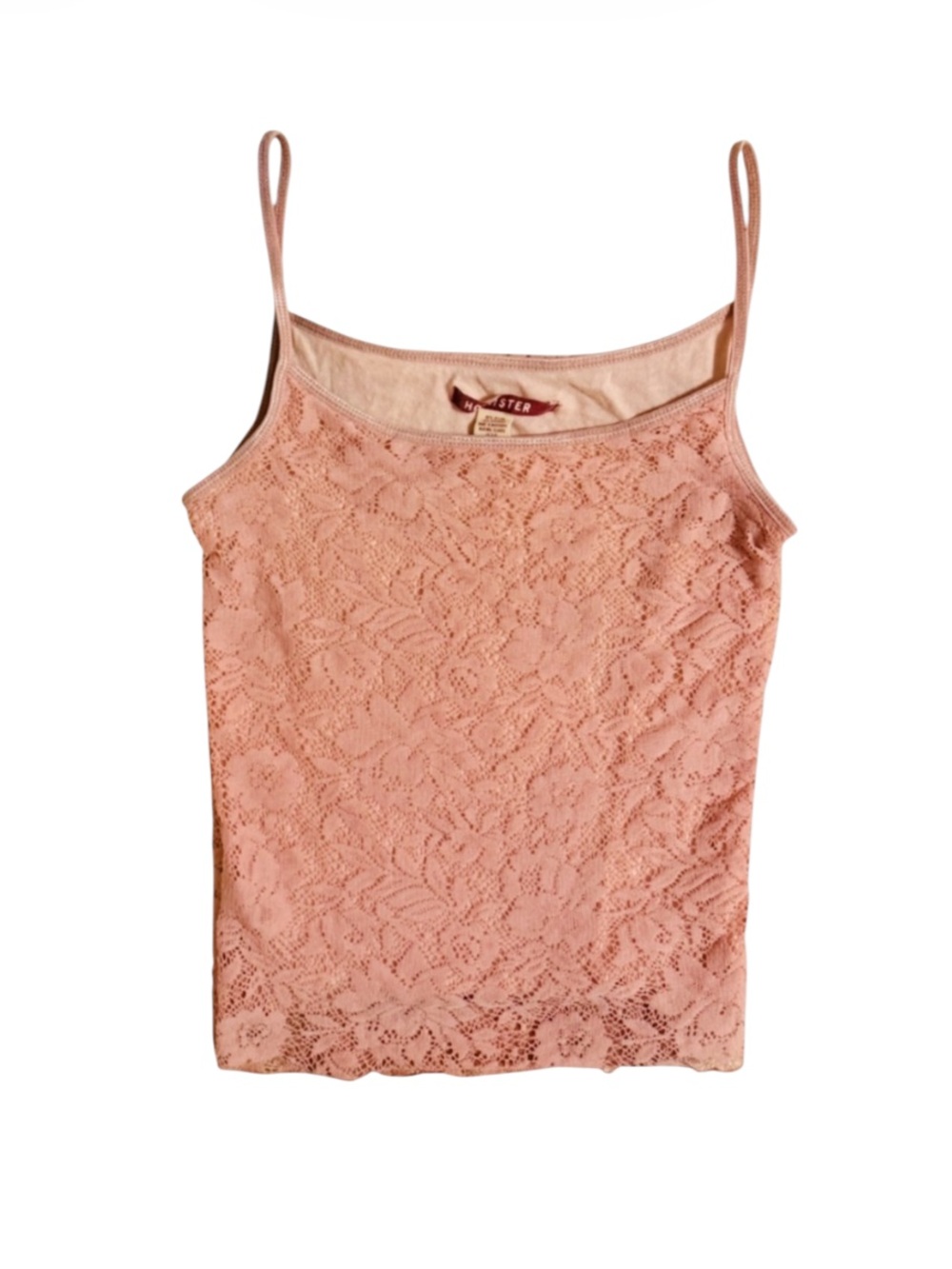 Y2K HOLLISTER Vtg Lace Overlay Lined Cami Tank ⭐️⭐️⭐️⭐️⭐️